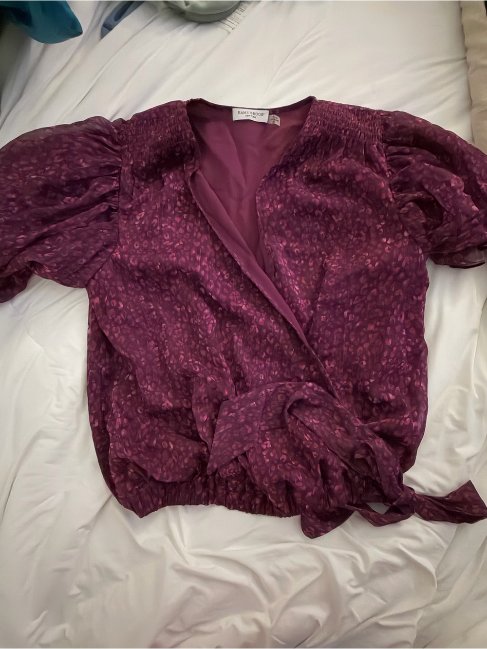 Ramy Brook Kitty Blouse | Raspberry | Medium - Picture 3 of 4